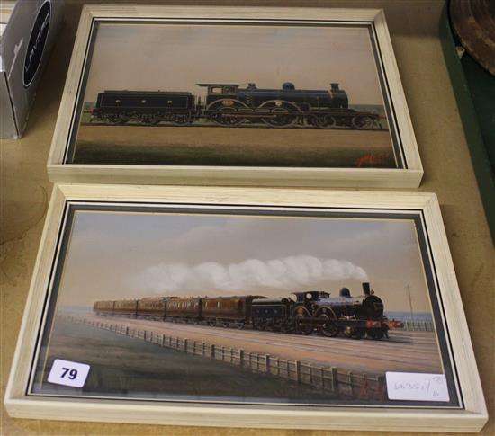 Pair of locomotive pictures